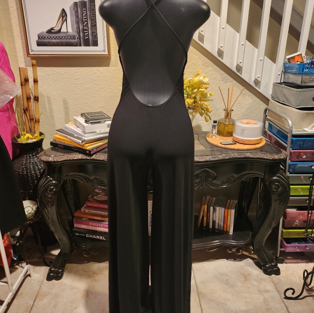 Norma Kamali LOW BACK SLIP jumpsuit size M - Picture 4 of 5